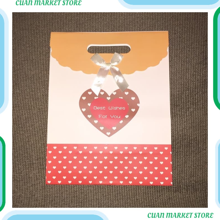 

Tas Kado/ Paper Bag Pita Sedang (isi 3 pcs) Kualitas Premium