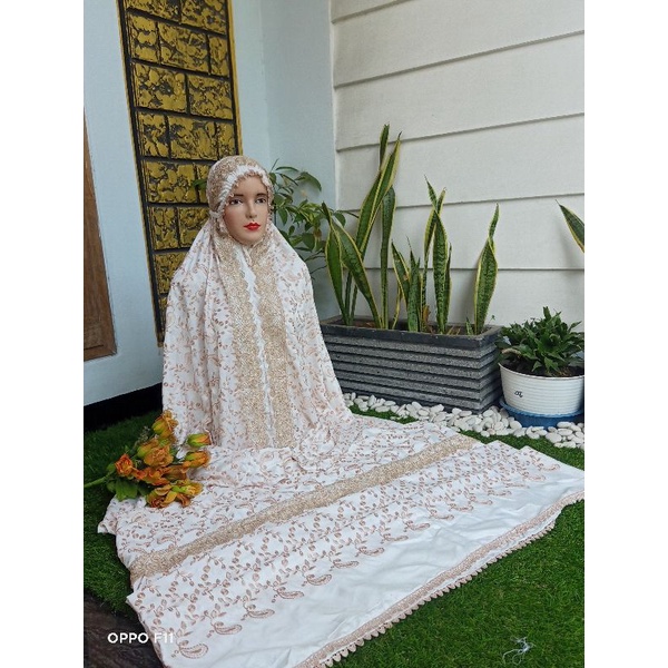 MUKENA PRADA SUTRA JEPANG ORI MUKENA TERUSAN DEWASA MUKENA SUTRA JEPANG ORI RENDA MUKENA SUTRA KOMBI