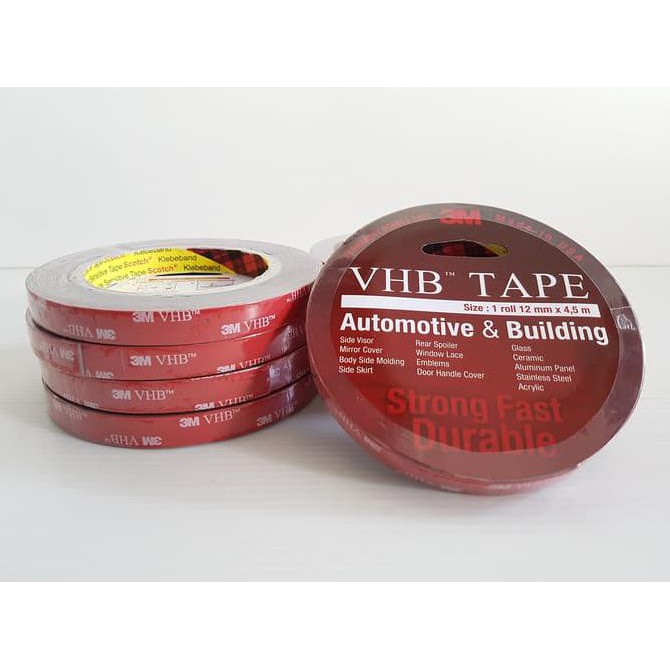 

Buruan Beli.. Double Tape/Perekat 3M Vhb 12Mm X 4.5M Merah Original