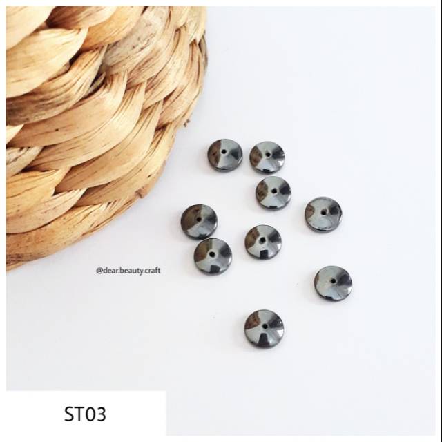 ST06 - Spacer batu bustin bulat - spacer gelang/kalung