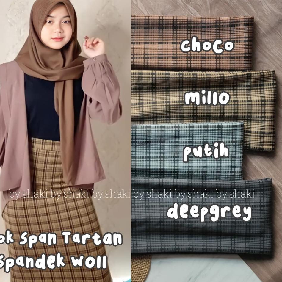 Ready ROK SPAN TARTAN Bestseller Rok Tartan Kotak Panjang | Rok Span Kotak Panjang