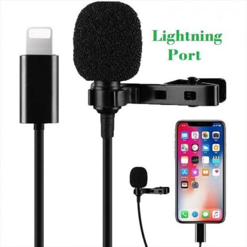 MICROPHONE MIC CLIP ON LAVALIER LIGHTNING FOR IPHONE IPAD APLLE HIGH QUALITY