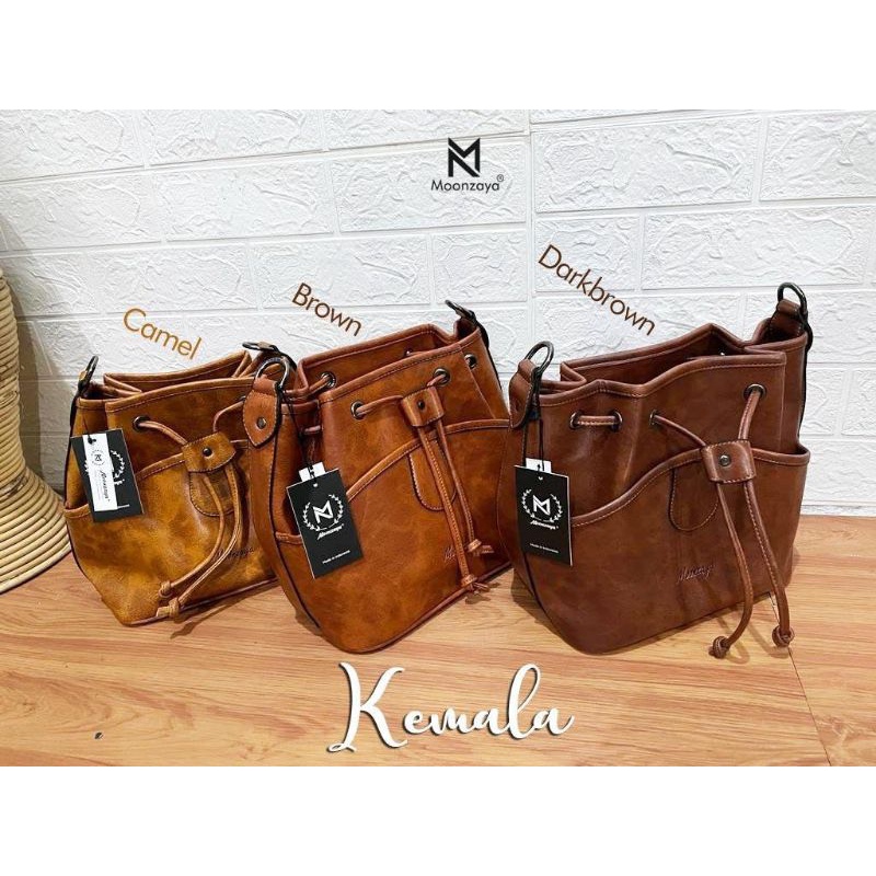 Tas Selempang Wanita Serut Bahan Waterproof Kemala by Moonzaya