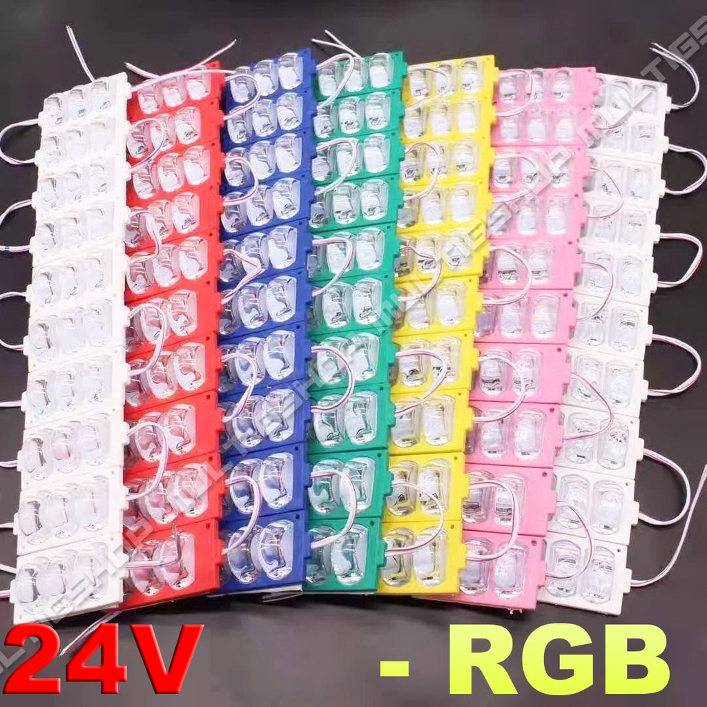 100Pcs Modul Alis Roda 2835 3 Mata LED Tipe 7338 24V - RGB