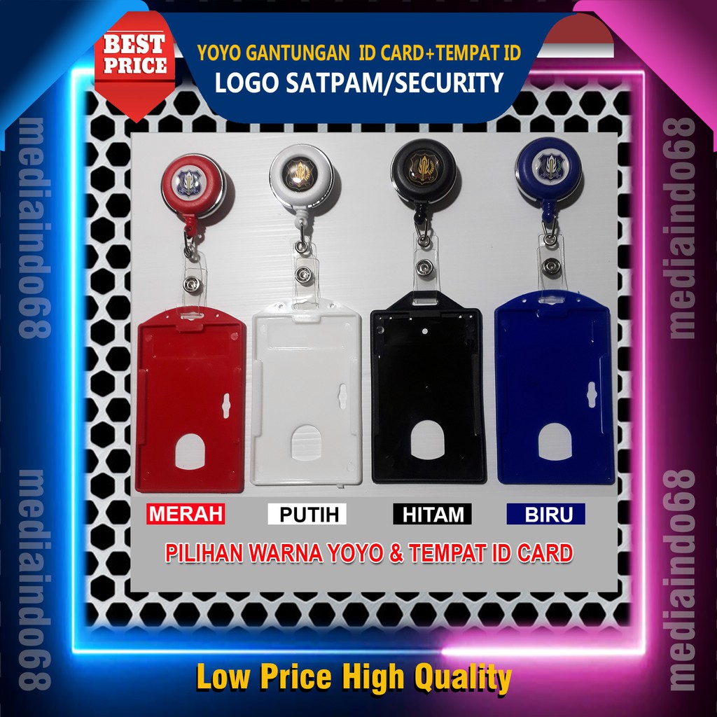 

GANTUNGAN YOYO ID CARD PUTAR-NAMETAG LOGO SATPAM-SCURITY