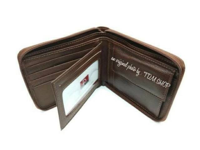 DOMPET PRIA KULIT ASLI RESLETING KELILING