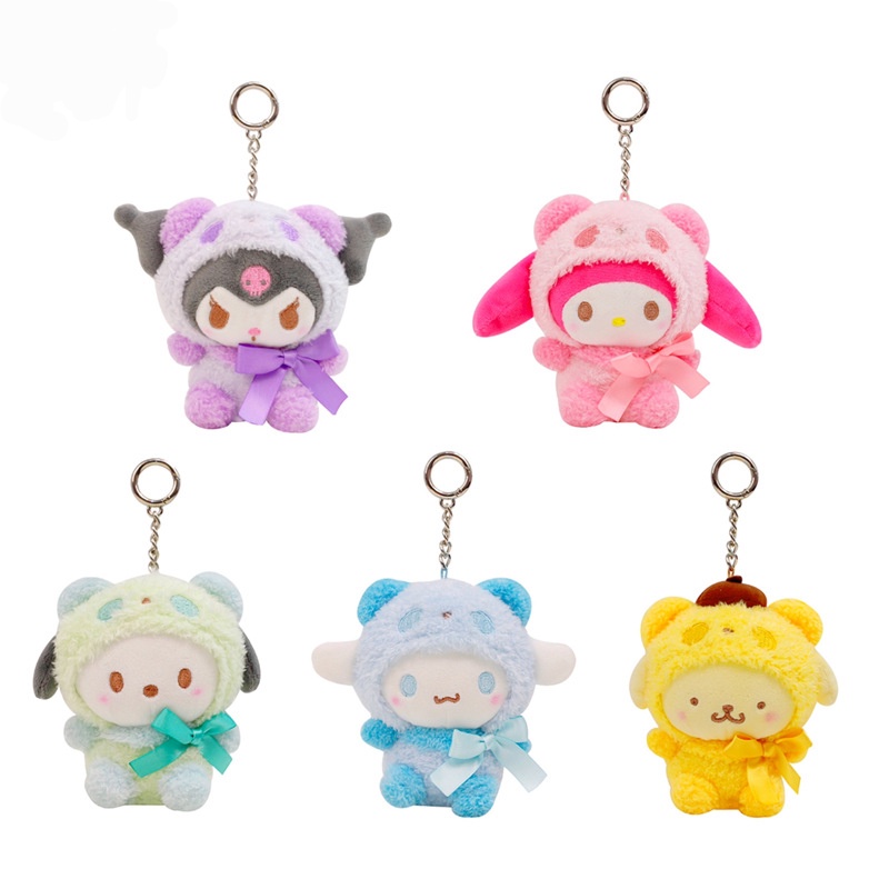 Gantungan Kunci Boneka Plush Bentuk Kartun Kuromi Cinnamoroll My Melody Sanrios