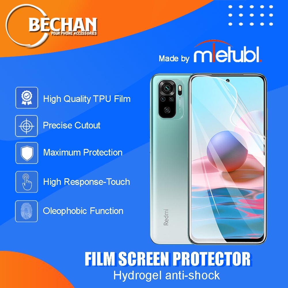 Anti Gores Xiaomi Redmi Note 10 Hydrogel Screen Protector Auto Repair Clear HD Not Tempered Glass