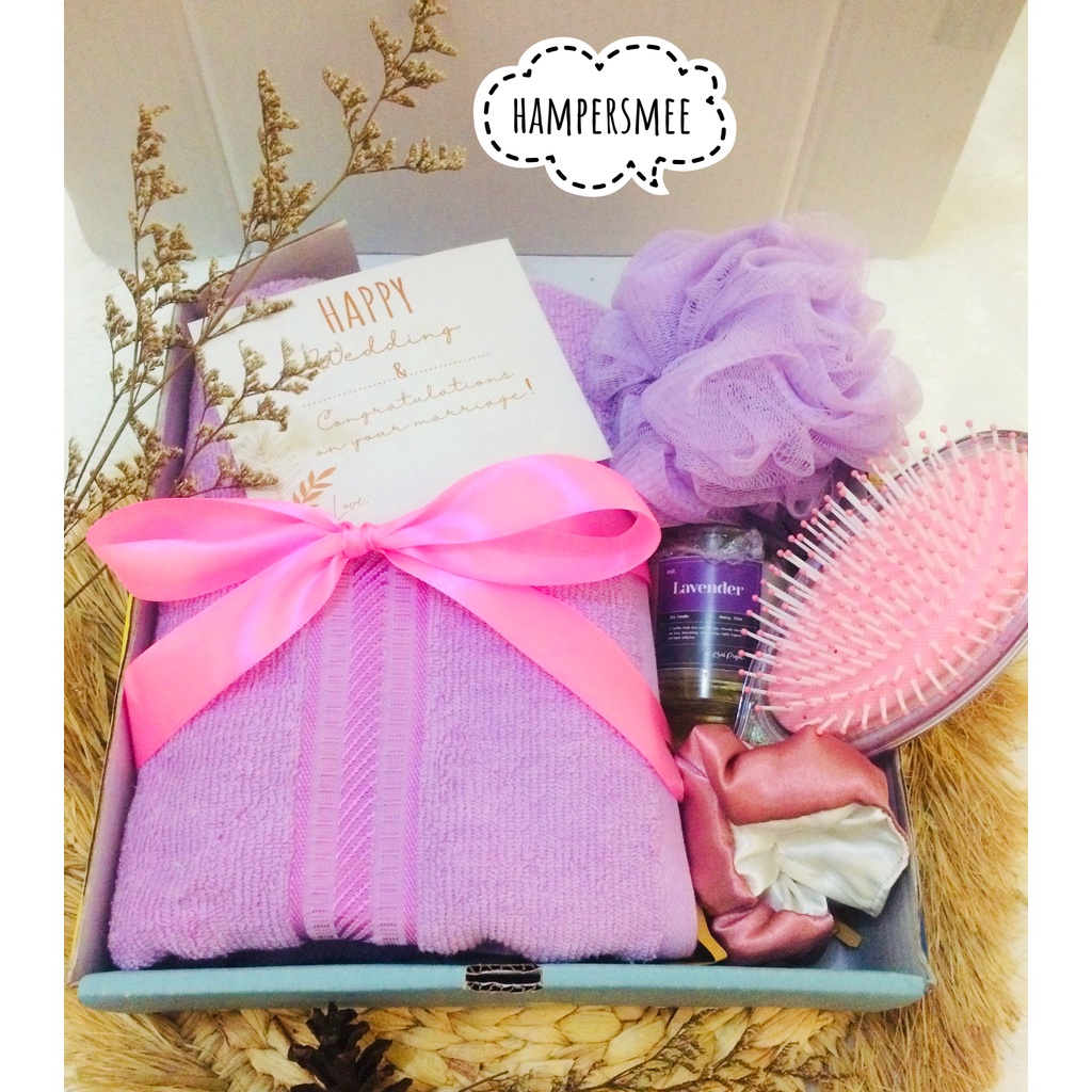 HAMPERS HADIAH WEDDING KADO NIKAHAN HANDUK SET LILIN HAMPER ULANG TAHUN AROMATERAPI COUPLE