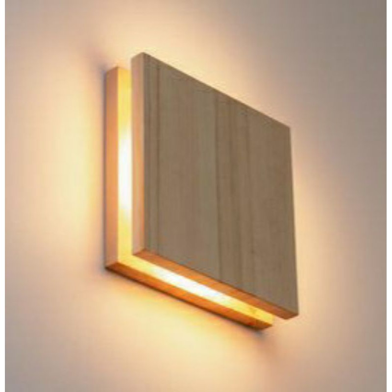 Kap Lampu kayu Tempel Dinding