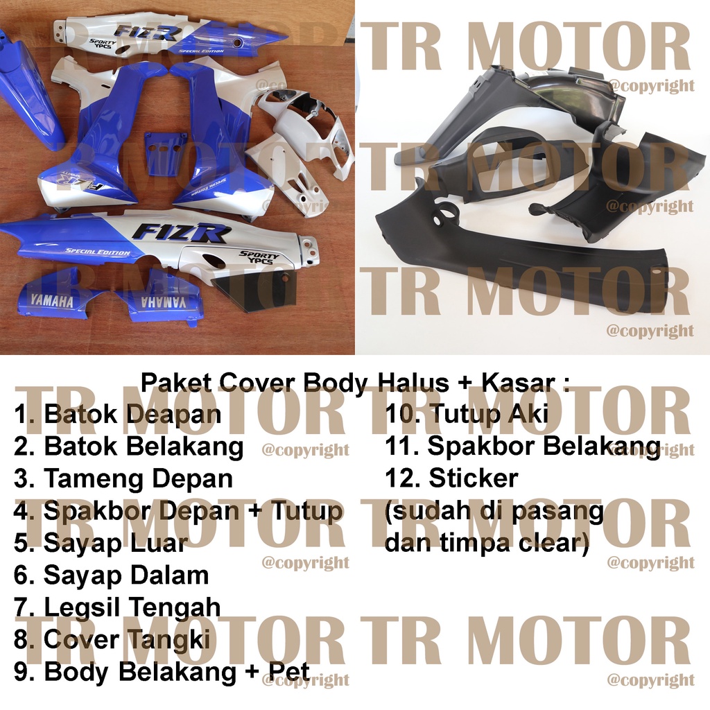 Cover Body Fizr F1zr Malboro Biru Full Set Halus Cover Bodi Yamaha Fiz r