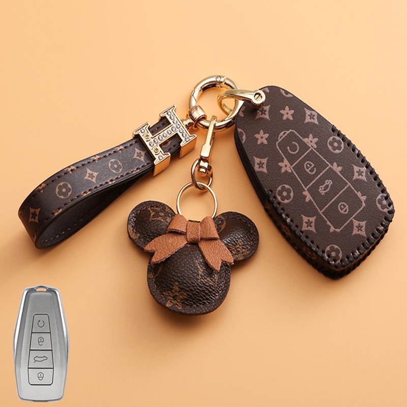 For Proton X50 X70 Remote Key Case Leather Case Keychain