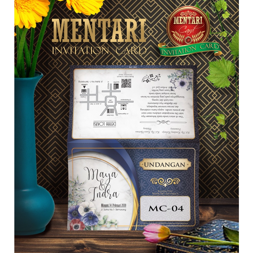 Blangko Undangan Pernikahan Murah Mentari MC-04