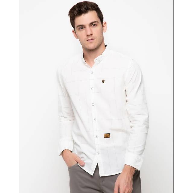 kemeja cowok emba putih original