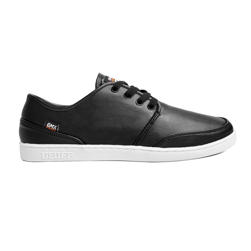 Geoff Max Factory - Authentic Leather Black (Grade B) Sepatu Pria| Casual | Sneakers |