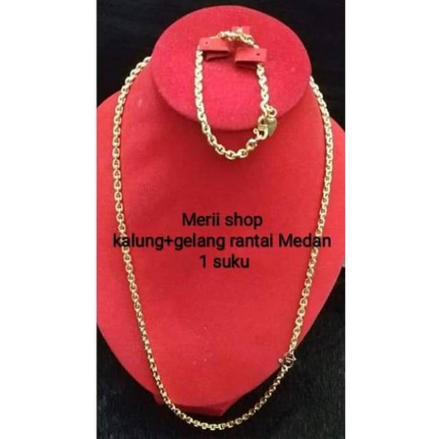 Kalung rantai lapis emas 24k
