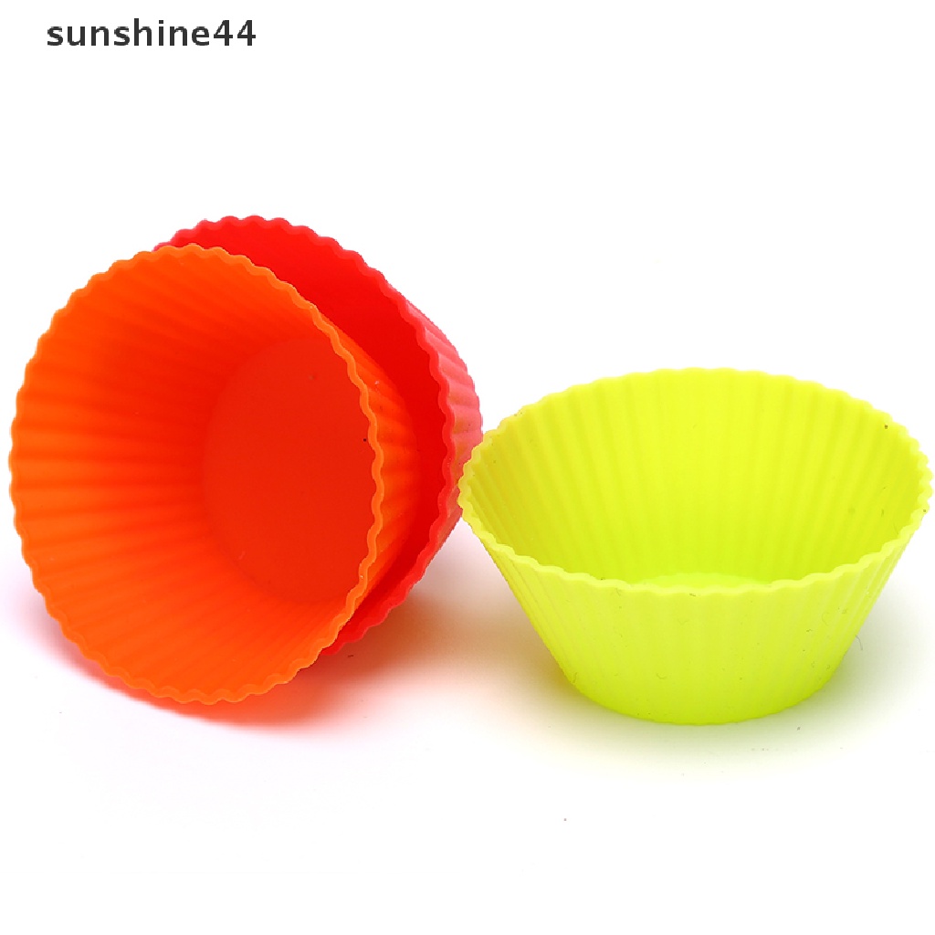 Sunshine Cetakan Cupcake DIY Bahan Silikon Warna Acak