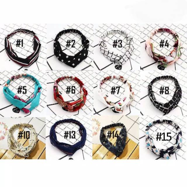 Jual Bando Kain Bandana Simpul Motif Korea Shopee Indonesia 