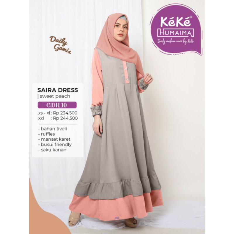 SALE GAMIS KEKE - GDH 10 - KEKE HUMAIMA/ GAMIS CASUAL