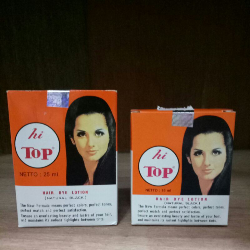 HI TOP hair dye lotion natural black 15ml &amp; 25ml