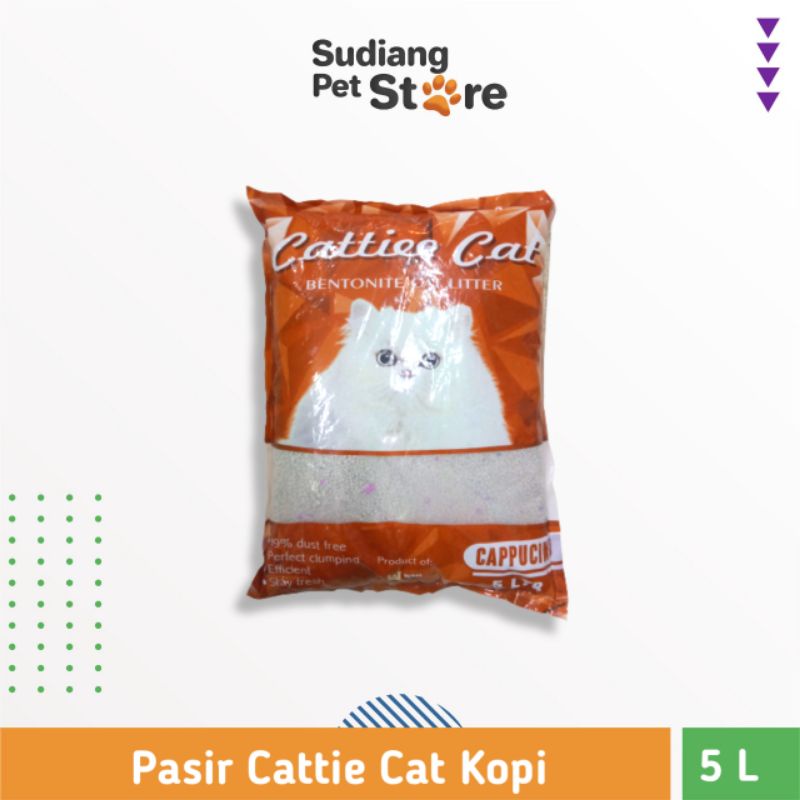 Pasir Kucing Gumpal Wangi Cattiee Cat Kopi Litter 5 L