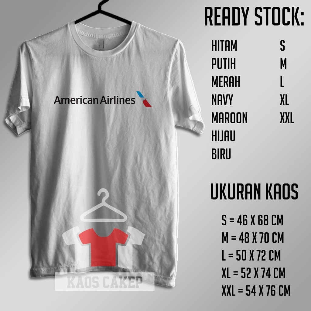 Kaos American Airlines Logo Baju Perusahaan