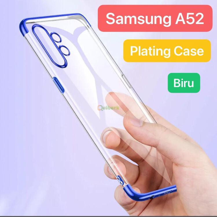 Case Samsung A52S A32 4G 5G A52 A72 S21 2021 S10 Lite Note 10 Lite 2020 Clear Plating Crome Casing HP