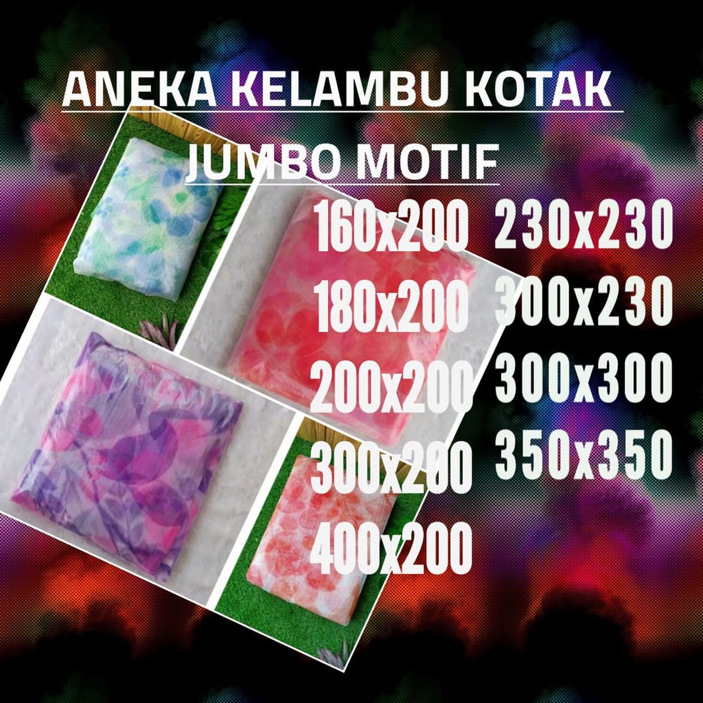 [ANEKA] Kelambu Kurung Manohara Jumbo Anti Nyamuk/Kelambu Kotak Jumbo Anti Nyamuk