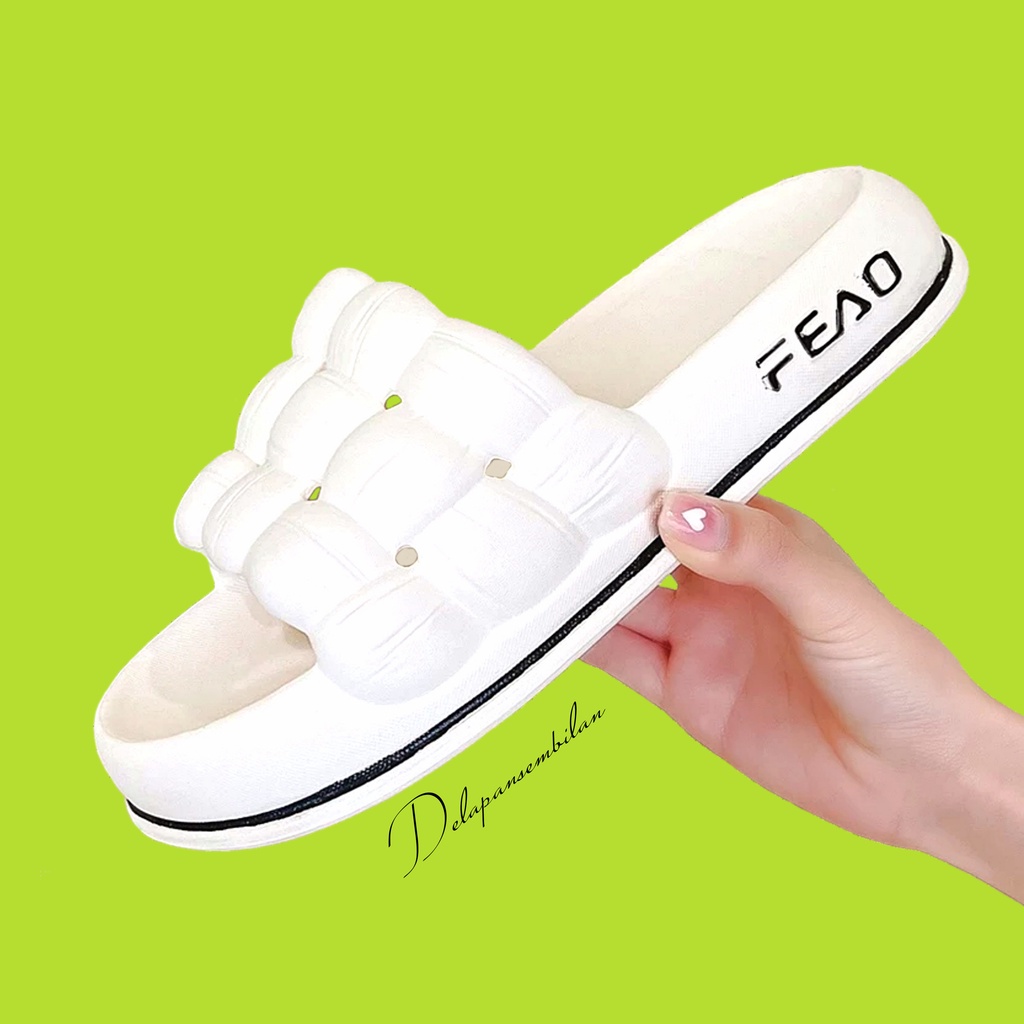 Sandal Karet Wanita Import Fead / Sandal Karet Tebal Korean Style