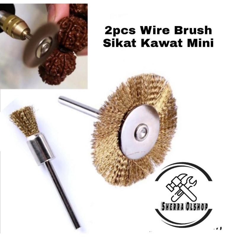 2pcs Wire Brush Sikat Kawat Mini Gerinda