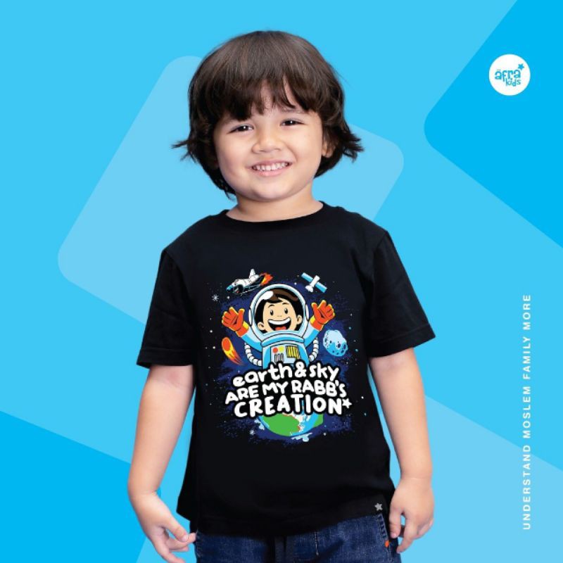 kaos anak muslim lengan pendek afrakids