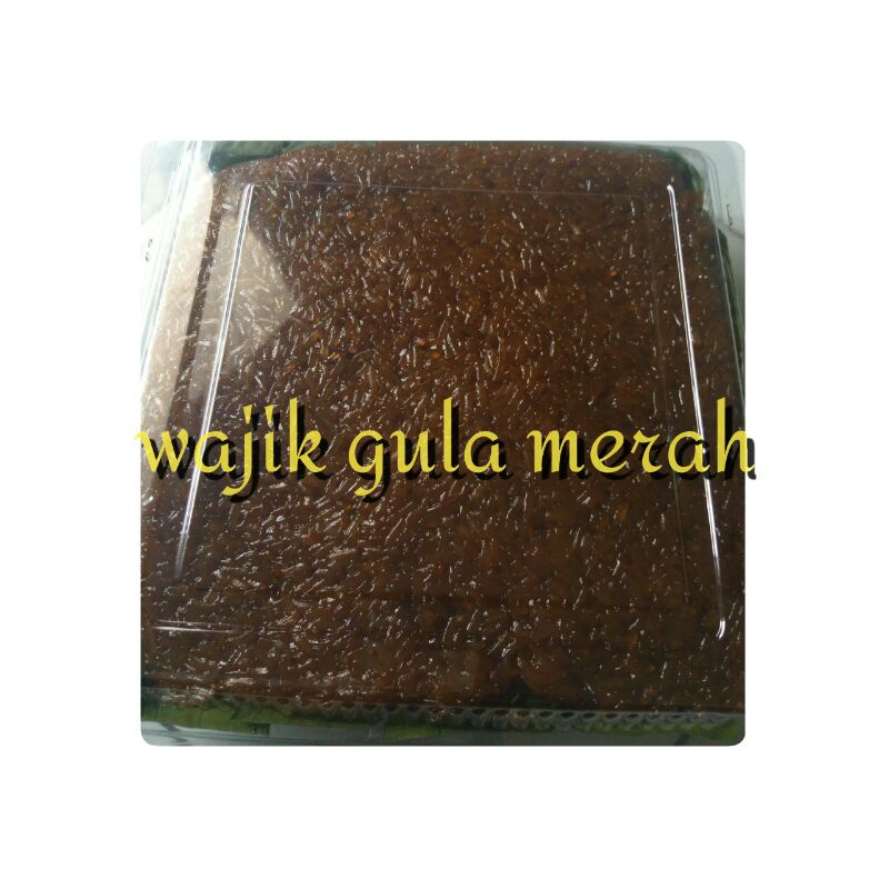 

Kue tradisional kue wajik gula merah hadi'74 kemasan mika 20x20 dengan berat 1.8 kg