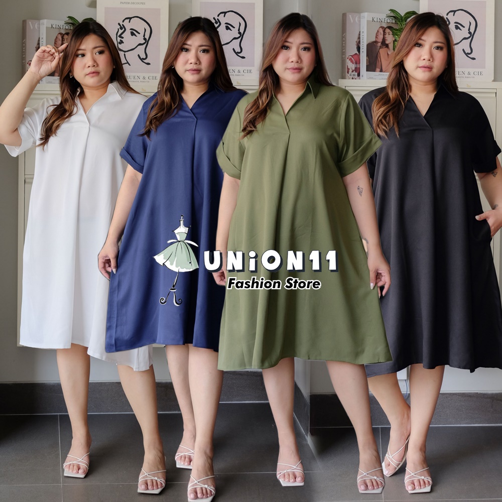 UNION11 - DRESS JUMBO WANITA LD 126 / BAJU JUMBO WANITA / BAJU KERJA WANITA BIGSIZE / DRESS JUMBO WANITA / DRESS JUMBO XXXL WANITA KEIKO