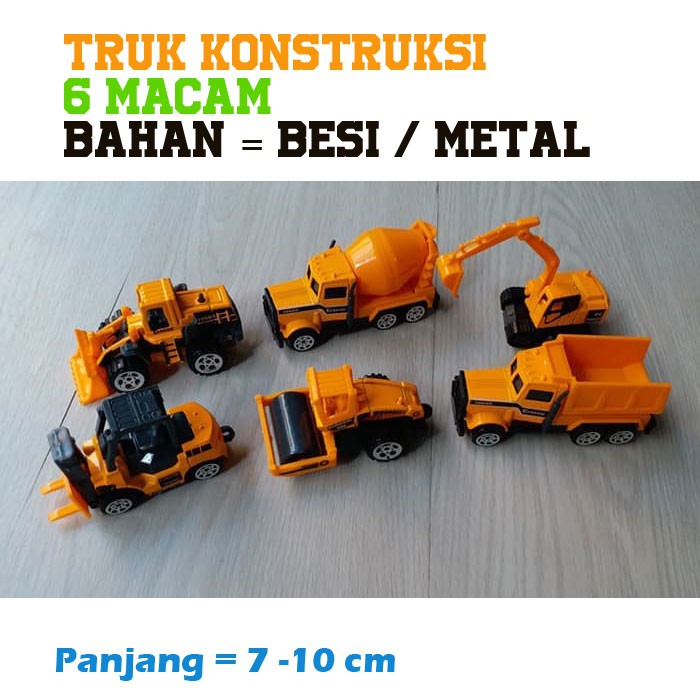  Mainan  Anak Truk  Konstruksi Excavator Traktor Molen 