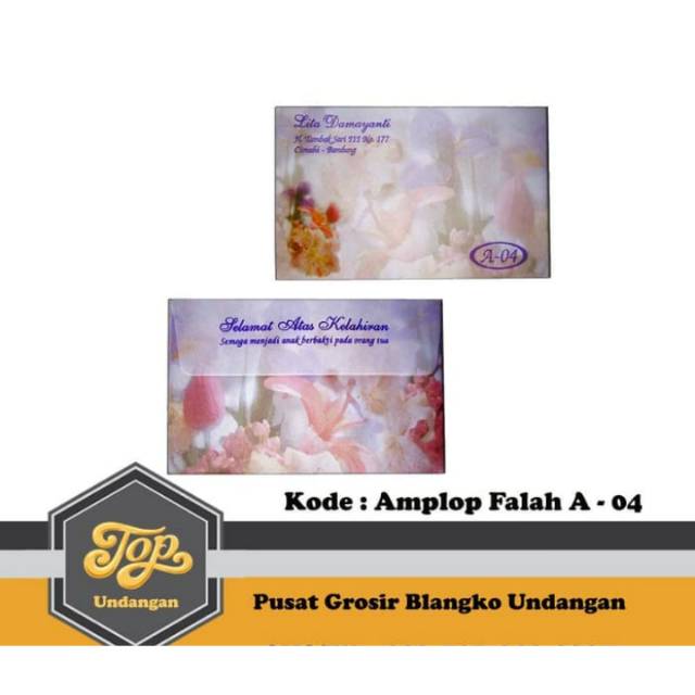 

Amplop Falah A 04 Harga Murah isi 50 Tanpa Cetak Tulisan