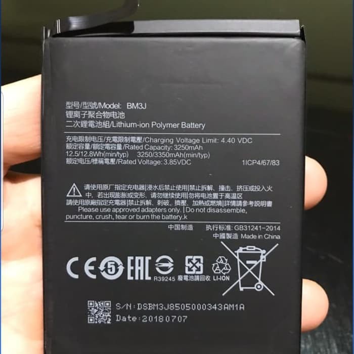 BATRE BATTERY XIAOMI BM3J/MI 8 LITE/MI 8X