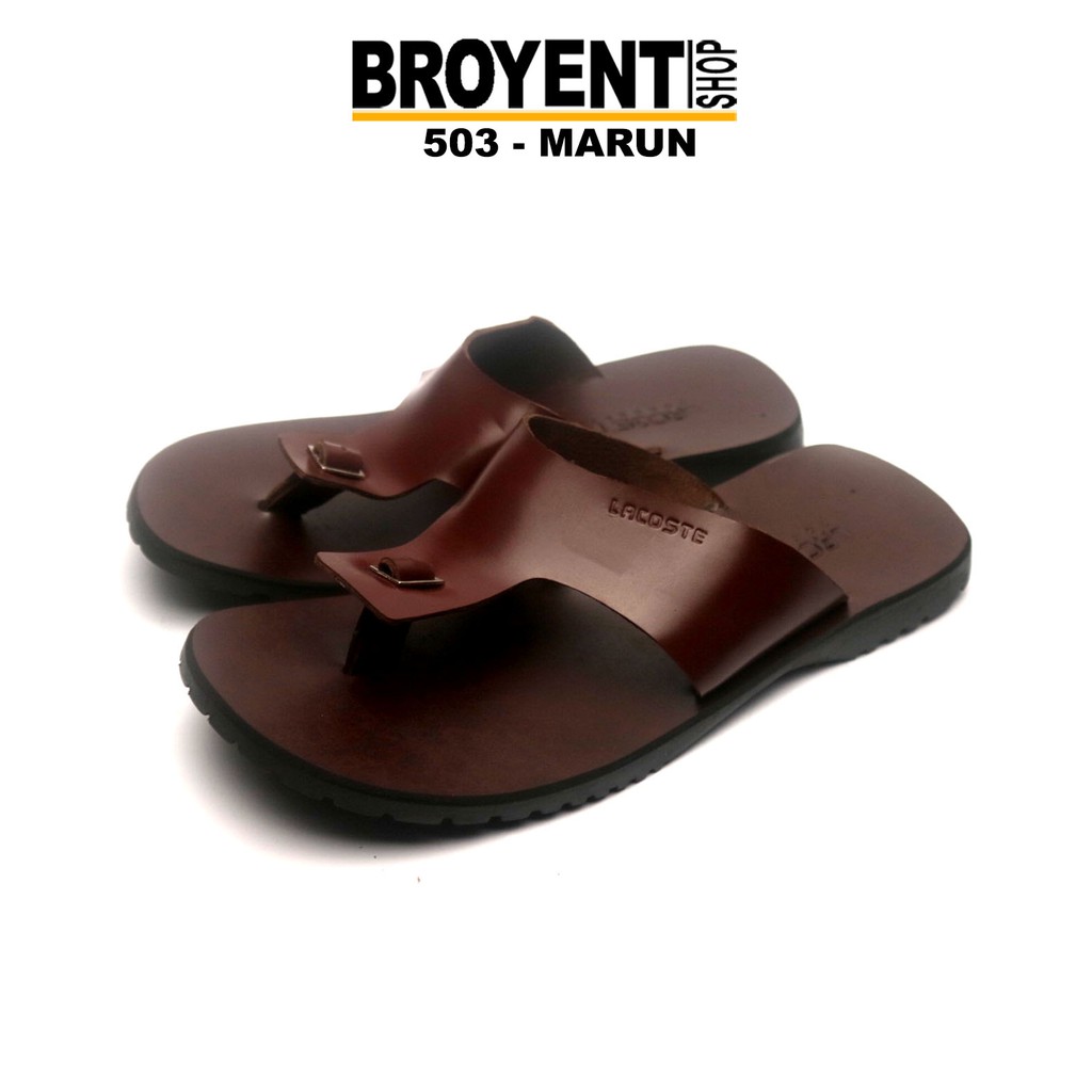 Sandal Pria Jepit Kulit Asli 503