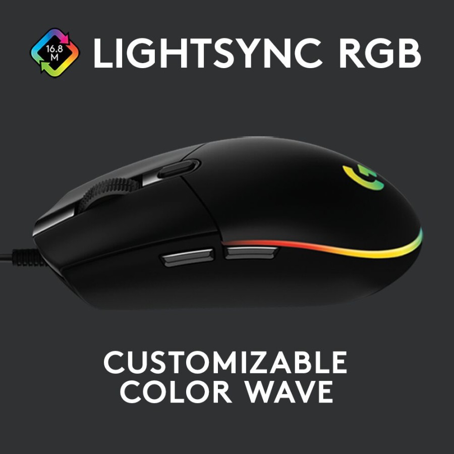 Logitech G102 Lightsync Gaming Mouse black / White