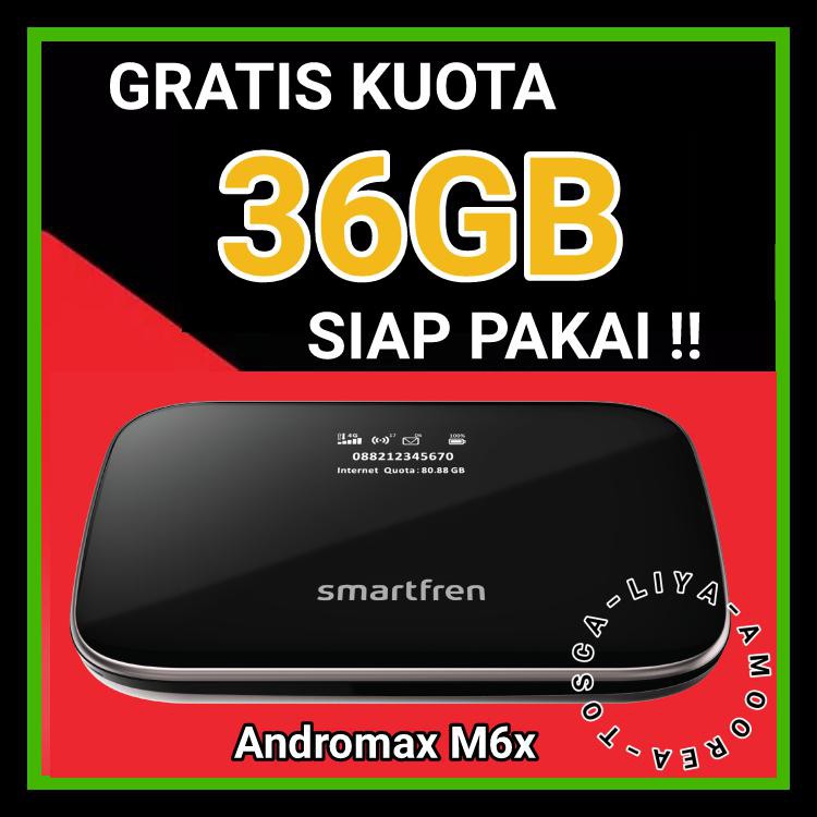 Mifi Modem Wifi 4G Smartfren Andromax M6X Plus Voucher Data 60K - 36Gb - M6X 36Gb
