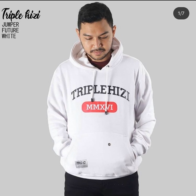 Jaket Hoodie Triple Hizi Pria All Size Round Hand Spiderman sarung tangan sweater