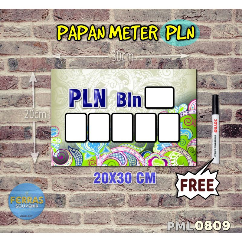 

Ferras Papan Meter Listrik PLN PAM motif Unik - Flower 09