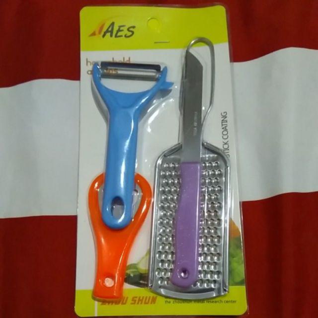 Kitchen Ware 4in1 Set Peralatan Masak Pisau Parutan Keju