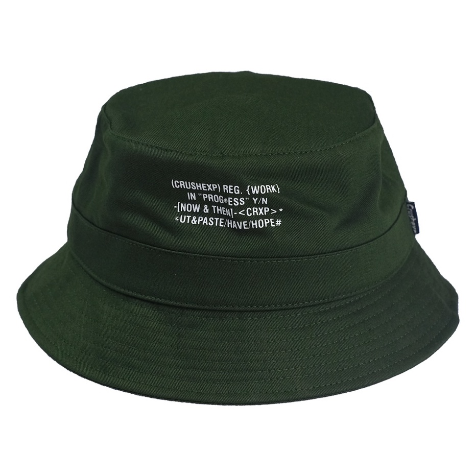 CRUSH EXP Topi Bucket Hat STC0146 -  ARMY / Topi Bucket Distro Pria Wanita