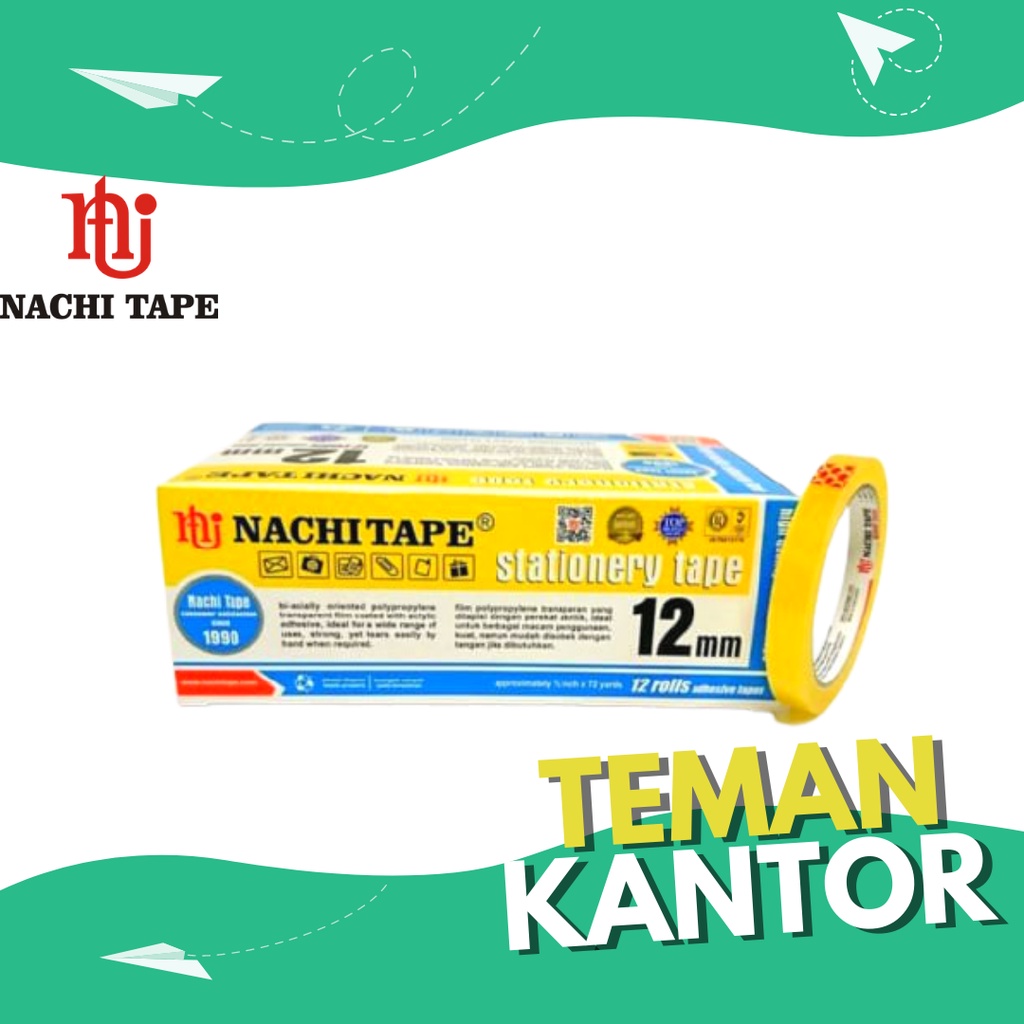 

Isolasi Tape Nachi 12 mm x 72 yard 1/2X72 Nachi