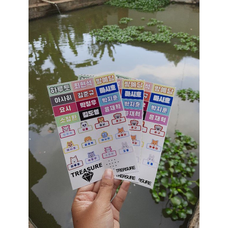 Stiker treasure kpop STIKER CROMO KPOP TREASURE