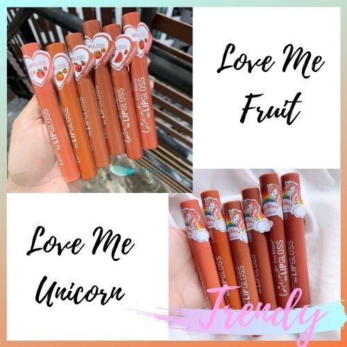 [Lusinan] Kiss Beauty Love Me Unicorn/Fruit Lipgloss (BEST SELLER EDITION)