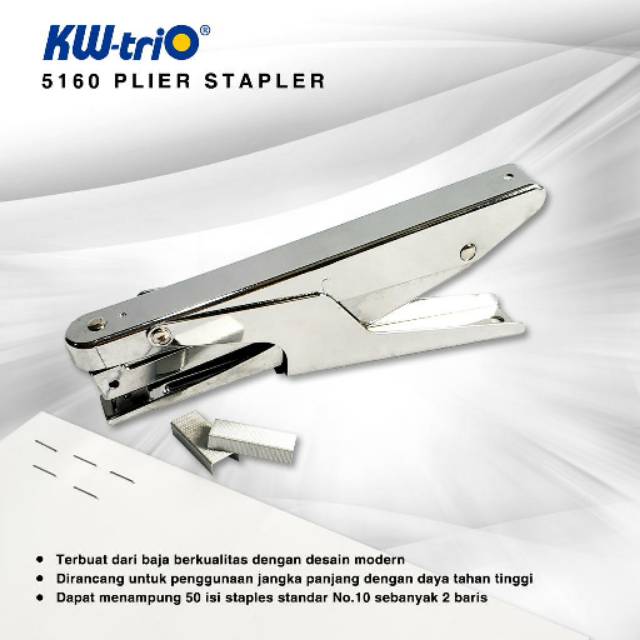 ORI!KW-TRIO 5160 METAL Plier Stapler! GRATIS ISI! Stapler karton/Staples long reach made in Taiwan