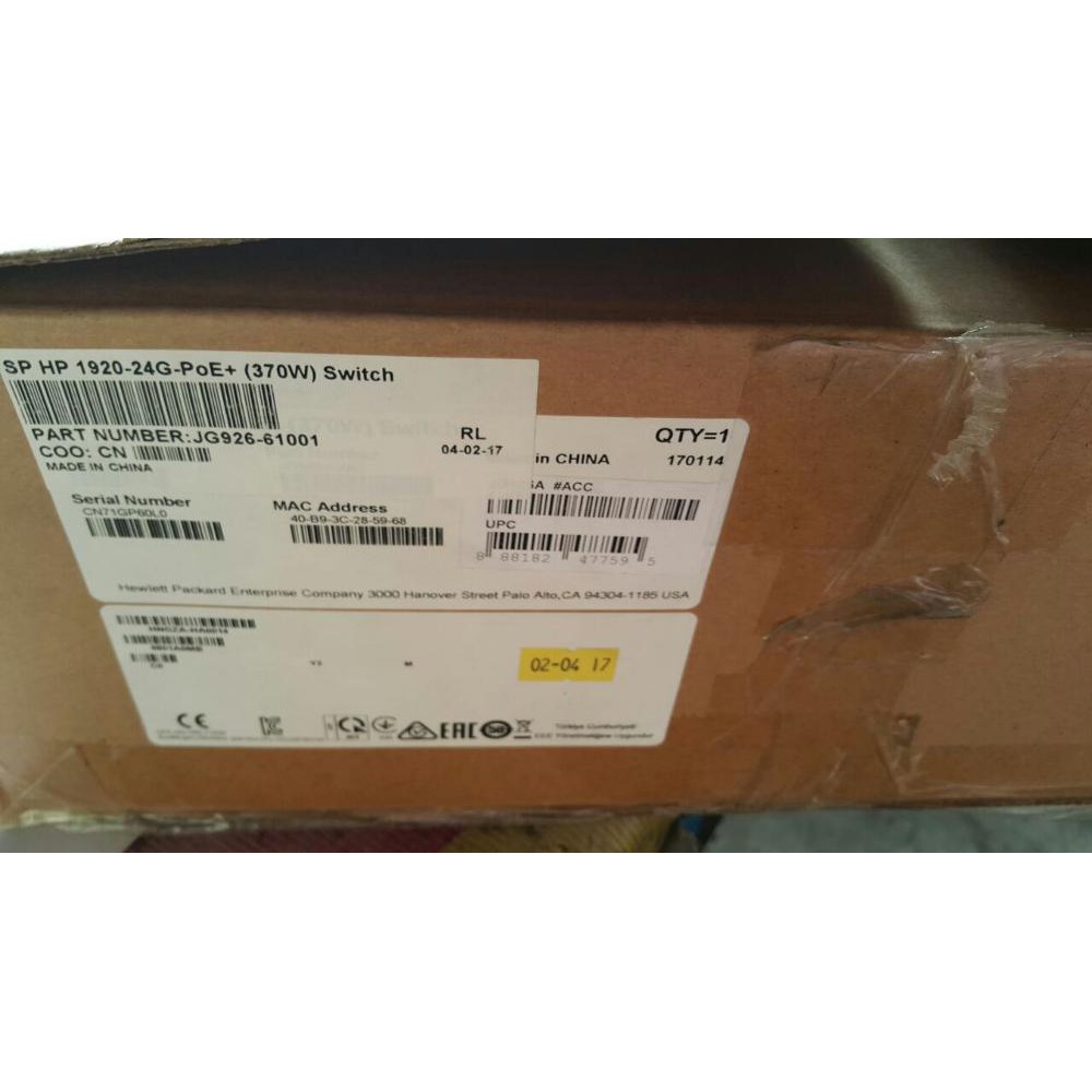 HP 1920 24G-PoE 370W Switch-Managed JG926A