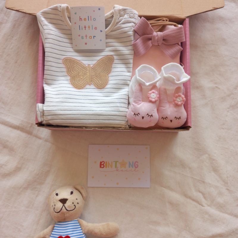 NEW |MOTHERCARE GIRL |HAMPERS MOTHERCARE| HAMPERS BABY |BABY HAMPERS |HAMPERS BAYI| KADO LAHIRAN| BABY GIFT-Sequinbutterfly 3-6m
