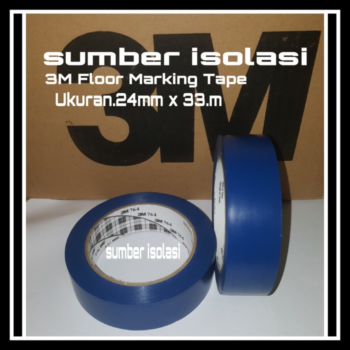 

Produk 3M Floor Marking Tape 764 Blue Lakban Lantai 764 Biru 1" X 33.M Terlaris